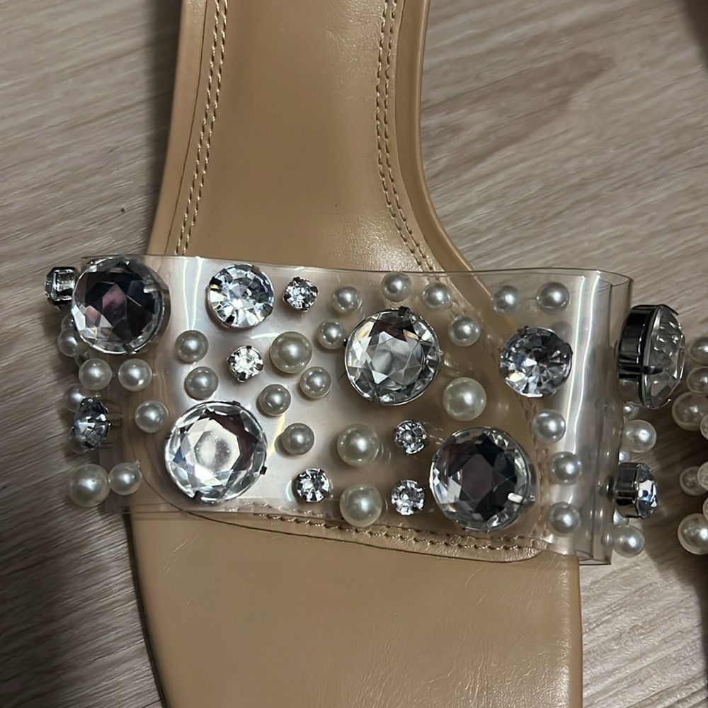 NWOT Zara embellished heeled sandal - Picture 3 of 8